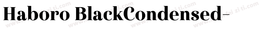 Haboro BlackCondensed字体转换